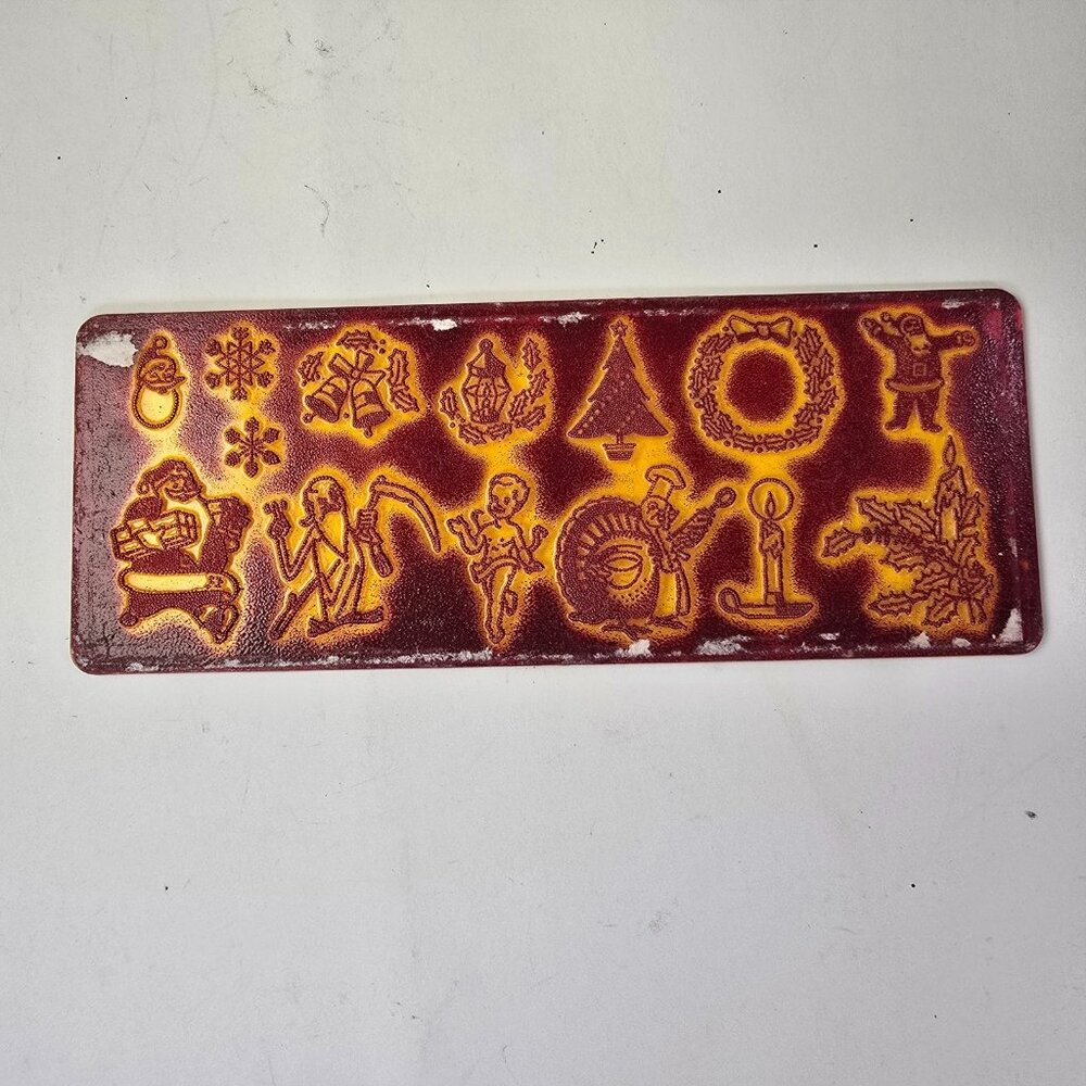 Vintage Christmas Gestetner Symbols Plate Stencil Holiday England Santa Claus - Picture 4 of 13